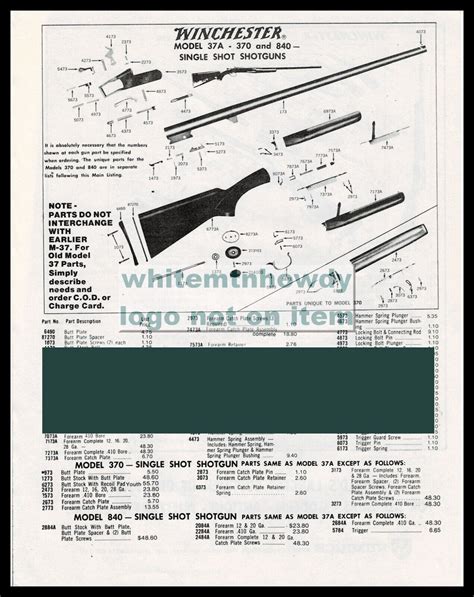 Find Winchester Model 37A parts and schematics today with Numrich Gun Parts. . Winchester model 37a parts